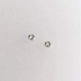 Contemporary Unique Circle Silver Studs, Unique designer earrings