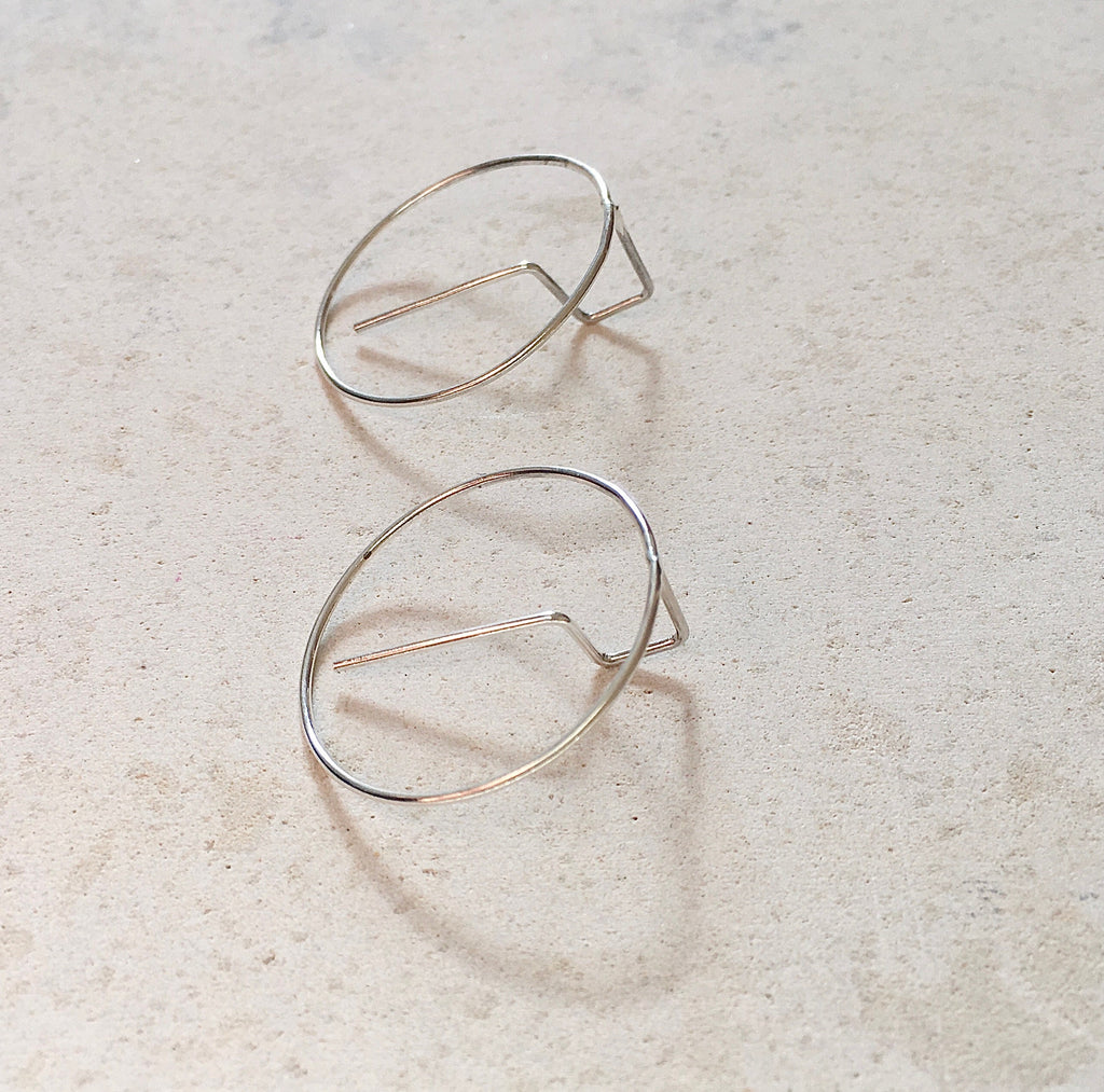 Geometric Silver Studs Minimalist Silver Earrings Round Stud -  UK   Small silver earrings, Gold earrings studs simple, Simple silver earrings